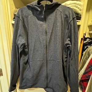 Lulu Lemon Mens zip front hoodie Navy XL